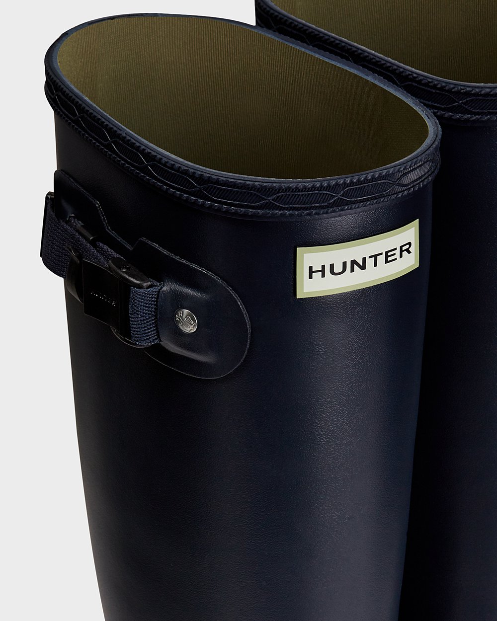 Women Hunter Norris Field Neoprene Lined | Tall Rain Boots Navy | NZ-18634-MGVC